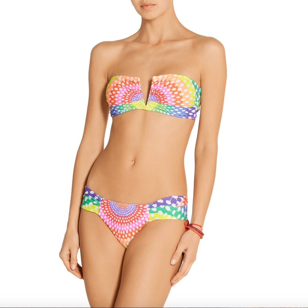 Mara Hoffman Electrolight Stone Printed Bandeau Bikini -Size S